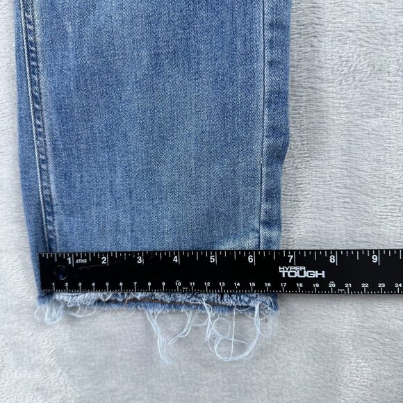 J. Jill Demi Bootcut Jeans Size 8 Frayed Hem Womens Mid Rise Light Wash Blue - Picture 10 of 12